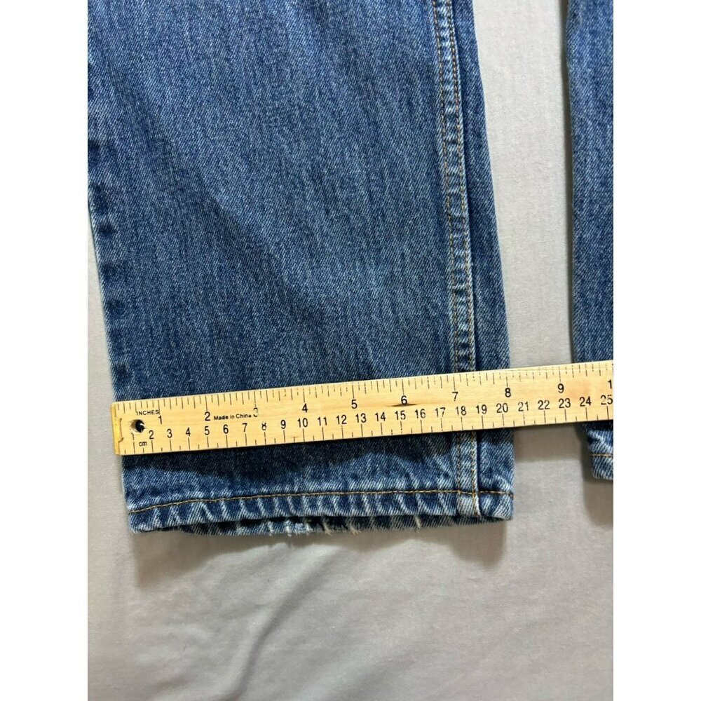 Vintage 80s Levis 505 Mens 33x30 Blue Reg Straight Made In Canada Nice Patch - Picture 2 of 12